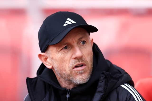 Gary Rowett, Manager of Leicester City, looks on prior to the Sky Bet Championship match between Stoke City and Leicester City at Bet365 Stadium on February 21, 2026 in Stoke on Trent, England. (Photo by Jess Hornby/Getty Images)
