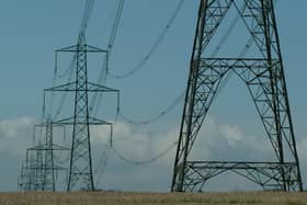 Power lines in South Yorkshire
