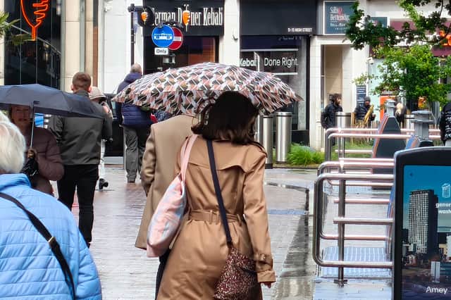 It's set to be a rainy weekend in Sheffield on May 16/17, 2026, with persistent drizzle forecast all day on Sunday.