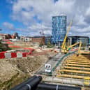 Work proceeding on the former Sheffield Castle site. Photo: Iconic Media Group