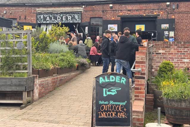 Get Together revellers outside Alder in Neepsend