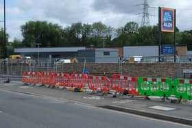The new Aldi store nears completion on Penistone Road in Sheffield