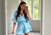 Stacey Solomon has shared her love for this bestselling Amazon jumpsuit. *ChatGPT used to remove text from Instagram photo*