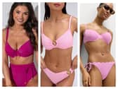 These are the three bikinis I have added to my summer holiday 2026 wardrobe  - left to right from Pour Moi, Boux Avenue and Marks and Spencer 