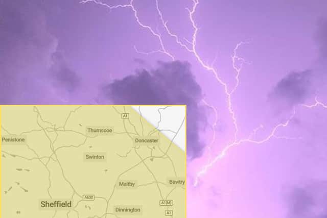 “Intense thunderstorms” could bring disruption to a number of areas today, the Met Office has said as it issued South Yorkshire with a yellow weather warning