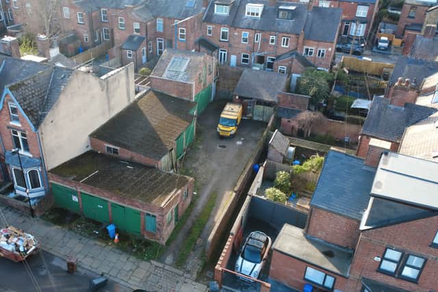 Garage site on Ranby Road which sold at auction is thought to be worth up to £1.4m as houses.