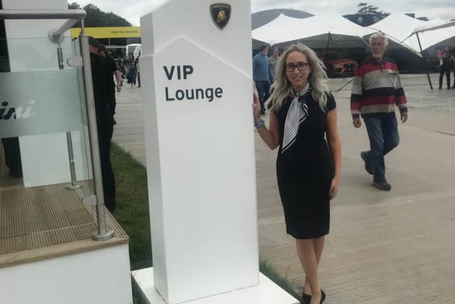 Emily Newcombe in her previous job in events.