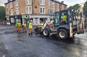 A resurfacing team in Nether Edge, Sheffield.