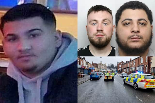 Ethan Hallows and Jake Brown (top left and right) were jailed for the murder of Kevin Pokuta (left).