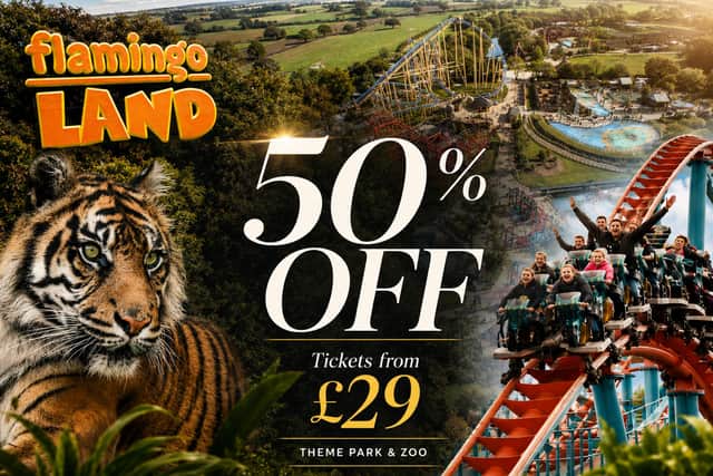 BIG SAVINGS: 50% off Flamingo Land Tickets while offer stocks last.