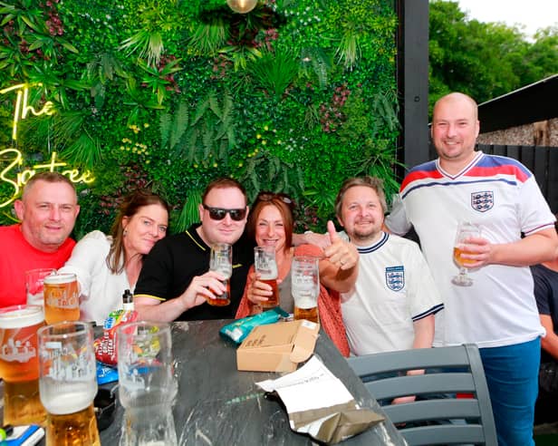 England fans in Sheffield