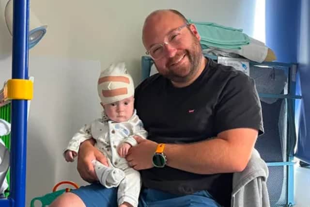 Devoted dad Darren Machen will be taking on an excruciating bike ride across Wales to raise money for charities that helped support his new-born son Louie.