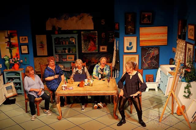 Donna (Angela Hall) regales the ladies with her rendition of Lizzo's hit-song 'Juice' in Invisible