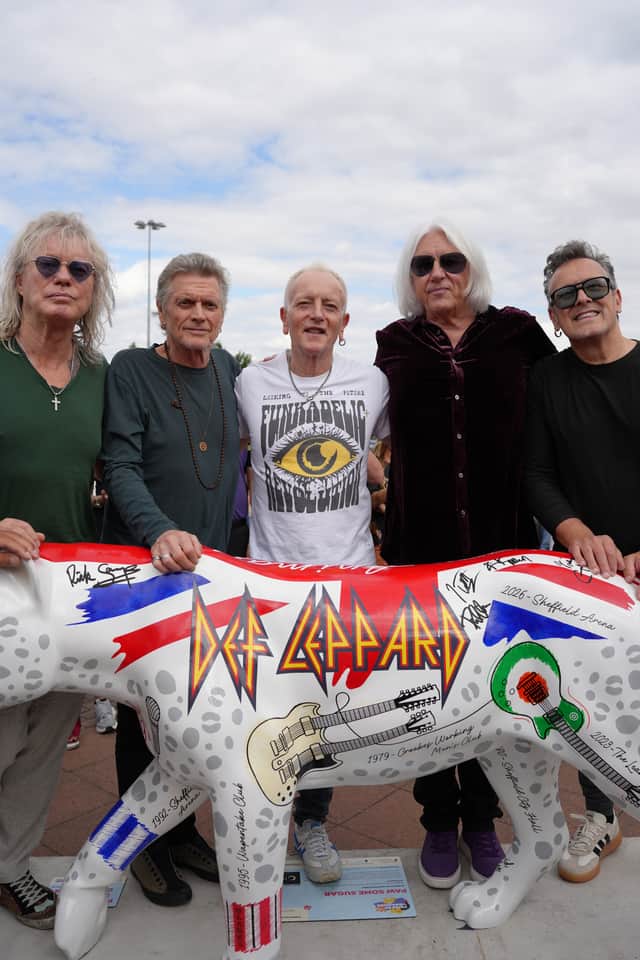 Def Leppard sign one of the Pride of Yorkshire lions