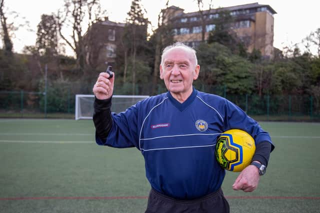 He started refereeing in 1980 and still officiates men's, women's and children's games around three times a week for the Sheffield and Hallamshire FA in South Yorks.