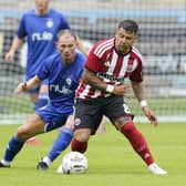 Gustavo Hamer of Sheffield United during the Halifax Town vs Sheffield United Pre Season Friendly match at The Shay, Halifax.  Andrew Yates / Sportimage