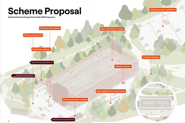 A multi-storey car park is part of £11m plans to upgrade Meadowhall Park & Ride.