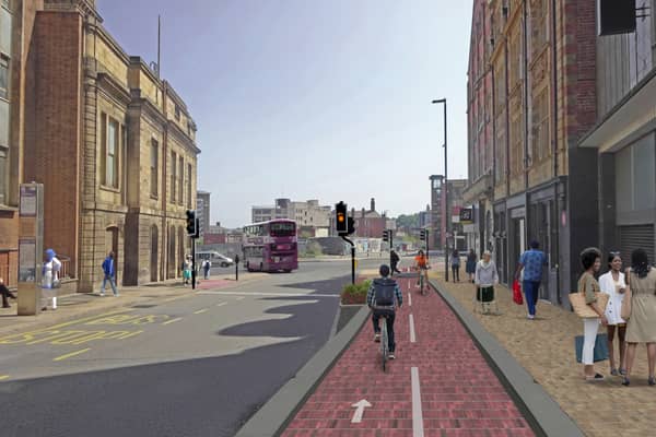 A two-way bike lane will be built on Castle Street.
