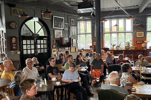 The Fix The Blue Loop meeting was attended by more than 40 people including cyclists, walkers, environmentalists, river stewards, politicians and local businesses.