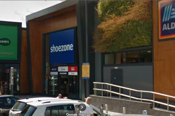 The former Shoezone store at the St James Retail Park, Sheffield. Photo: Google