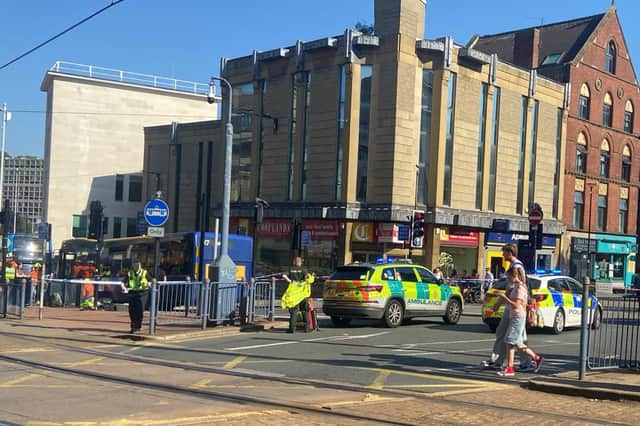 The junction at Fitzalan Square and Commercial Street, Sheffield city centre, is shut this afternoon (July 8. 2026) following a serious collision.