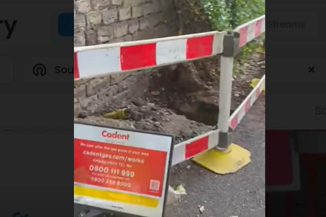 Stumperlowe Lane in Sheffield was closed after a car crash caused a gas leak. Photo. Iconic Media