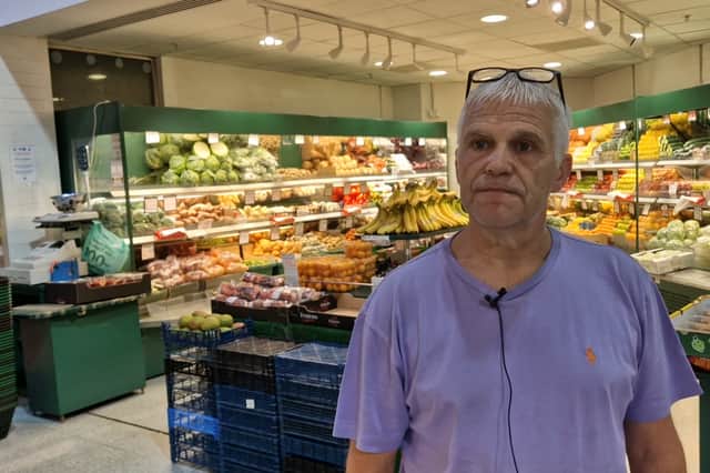 Ian Bingham runs the Bingham and Browne greengrocers at the Moor Market, Sheffield. Photo: David Kessen, Iconic Media