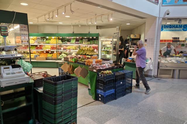 Ian Bingham prepares Bingham and Browne greengrocers for re-opened. Photo: David Kessen, Iconic Media