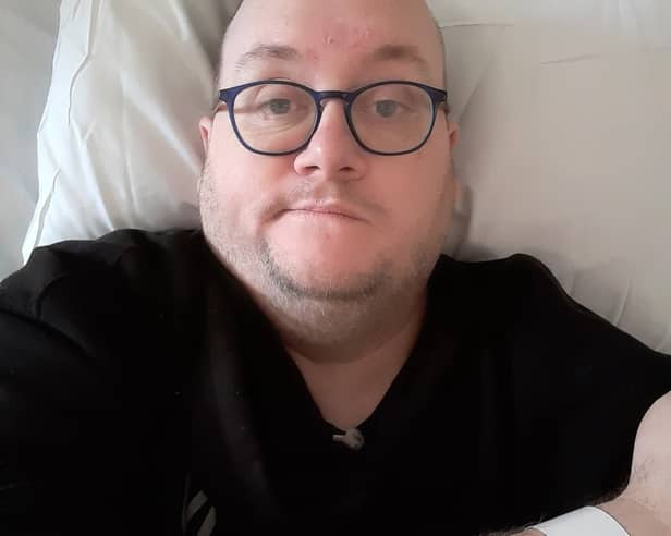 A 49-year-old man from Sheffield is aiming to raise awareness of some of the symptoms associated with acute pancreatitis after spending 32 days in hospital.