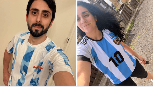 Siblings Julia and Pablo Calvo are cheering on Argentina in their World Cup semi-final showdown with England