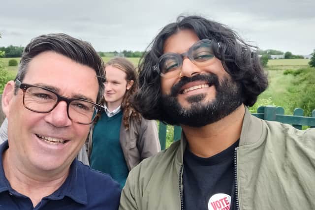 Sheffield councillor Minesh Parekh (right) is calling on incoming Prime Minister Andy Burnham to bring Yorkshire Water under public control as the utilities firm is set to be downgraded to the lowest level 