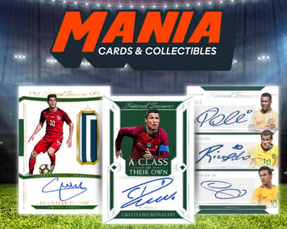 The card breaking will take place on Sunday at 12:00pm on the Mania Sports eBay Live channel