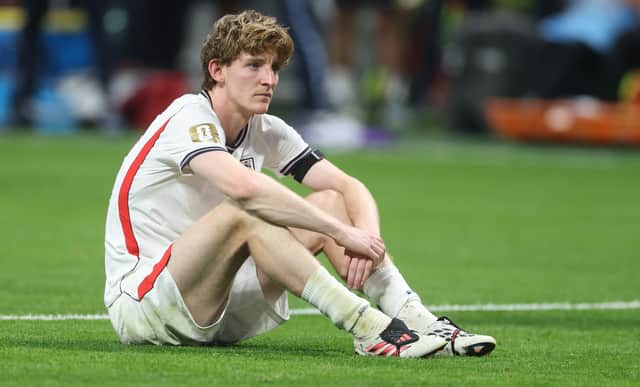Anthony Gordon of England dejected at the end of the game of the FIFA World Cup 2026 Semi Final match between England and Argentina