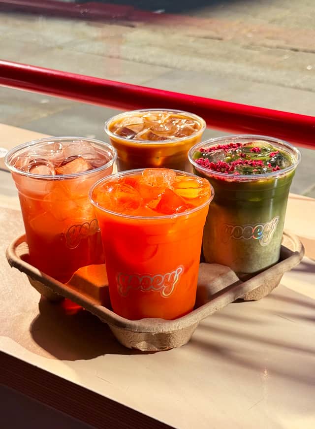 Gooey is known for it's tasty beverages and delicious cookies.