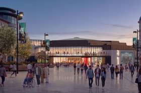 The Crucible is set to have a long balcony overlooking Tudor Square in £45m revamp.