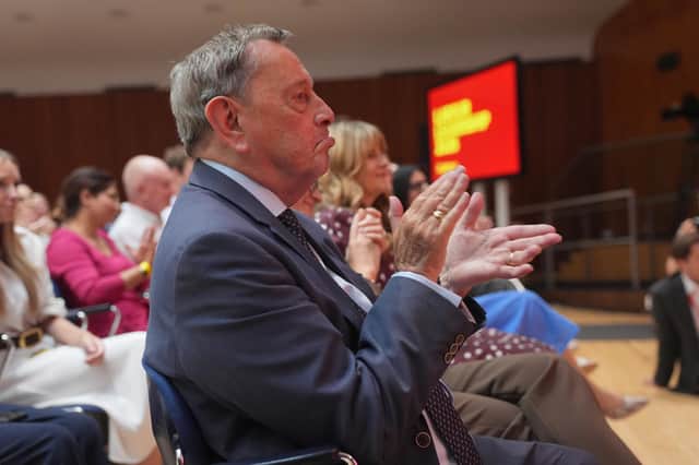 Former Sheffield Brightside and Hillsborough MP Lord David Blunkett clapped as Andy Burnham became leader of the Labour party.