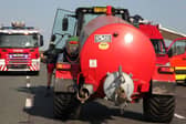 Water tanker on the Woodhead Pass, which is set to stay closed until at least Monday.