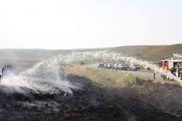 Crews from both South Yorkshire Fire and Rescue Service and Derbyshire Fire and Rescue Service have been working to contain the blaze.