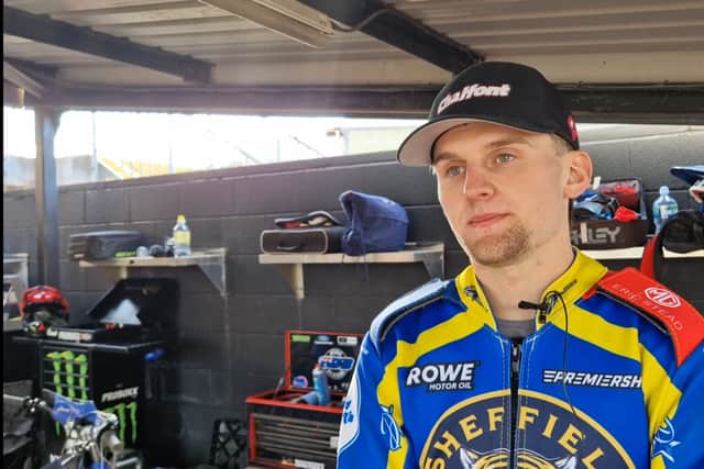 Sheffield Tigers speedway rider Leon Flint. Photo: David Kessen, Iconic Media