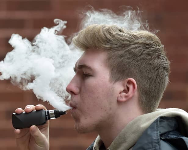 A man vaping (Nick Ansell/PA)