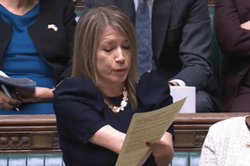 Labour MP Marie Tidball speaking in the House of Commons.