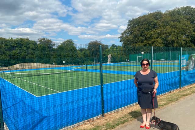 Coun Joanna Baker-Rogers at Rosehill Victoria Park in Rawmarsh, Rotherham.