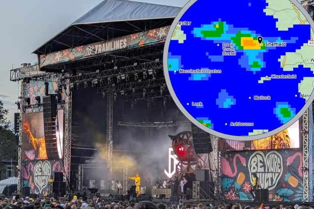 Forecasters are predicting a high chance of rain in Sheffield in time for Saturday and Sunday of Tramlines Festival 2026 (July 25-26).
