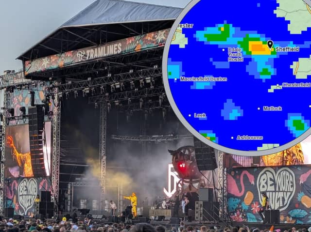 Forecasters are predicting a high chance of rain in Sheffield in time for Saturday and Sunday of Tramlines Festival 2026 (July 25-26).