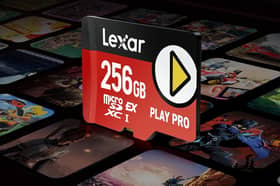 The 256GB Lexar PLAY PRO card offers up to 900MB/s read speeds on compatible microSD Express devices