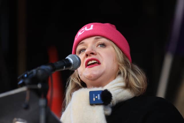 Jo Grady, general secretary of UCU, speaking at a previous union event (Liam McBurney/PA)