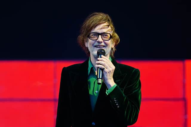 Jarvis Cocker of Pulp performing on stage at Finsbury Park in London (Victoria Jones/PA)