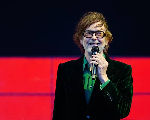 Jarvis Cocker of Pulp performing on stage at Finsbury Park in London (Victoria Jones/PA)