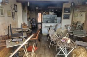 The Aesthete Cafe in Crosspool, Sheffield, as it appeared this morning atter a fire in the early hours of the morning. Photo: Iconic Media