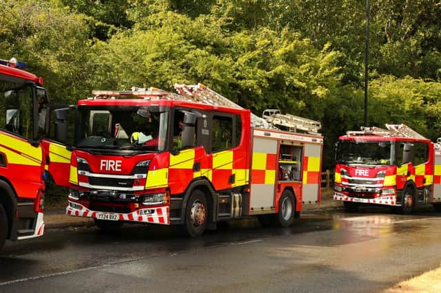 Fire engines at Dyke Vale Road, Hackenthorpe, Sheffield. Photo: South Yorkshire Fire and Rescue Service